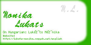 monika lukats business card